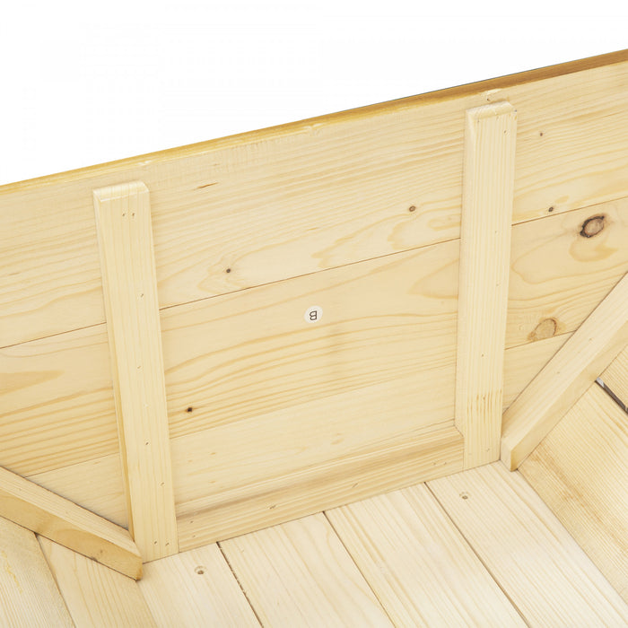 Outsunny Jardiniere Sur Pieds Potager Sureleve Tissu Non-tisse Inclus Bois Massif Sapin Bois Naturel