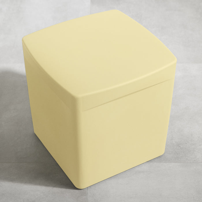 Table de bout carrée Dalya pour l’extérieur - jaune pâle