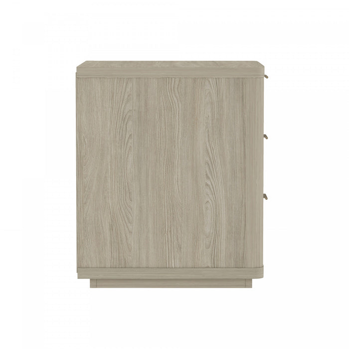 Table de nuit moderne Evelyn 20\" en naturel (3 tiroirs) - Lot de 2