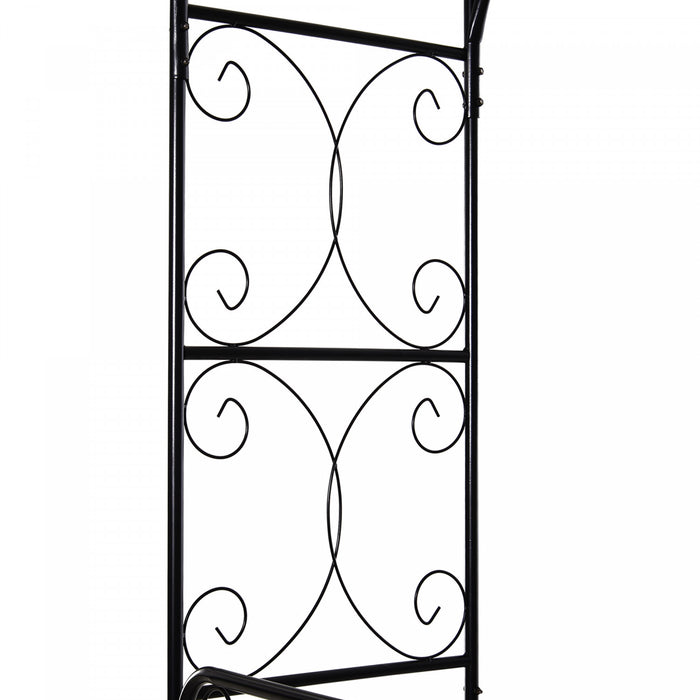 Outsunny - Arche De Jardin En Acier De 7 Pieds Avec Portes A Volutes Pour Les Ceremonies, Les Mariages, Les Fetes, Les Jardins Et Les Pelouses.