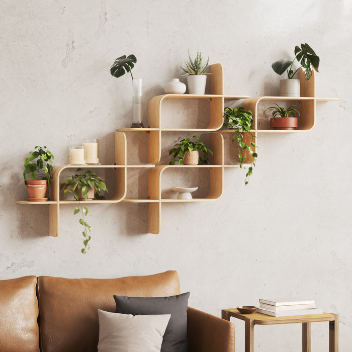 Tablette murale moderne Montage de Umbra en bois - naturelle