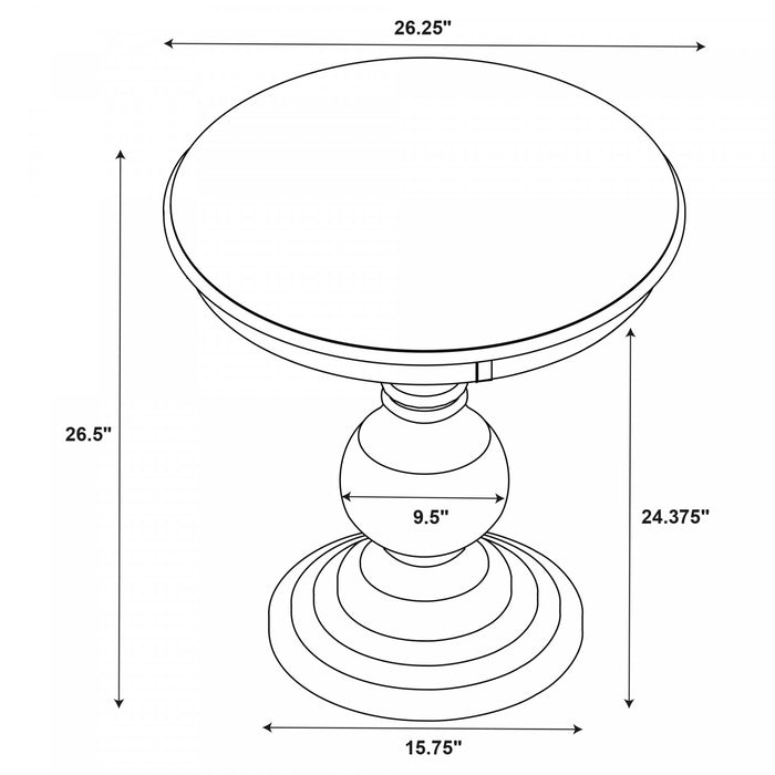 Table d’appoint ronde Adeline - noire