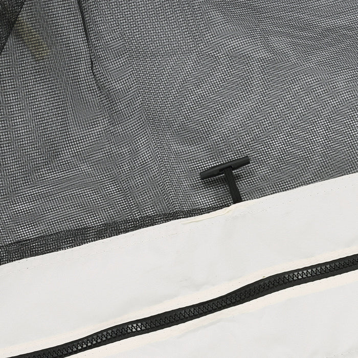 Outsunny Moustiquaire De Remplacement Pour Gazebo 12' X 12' Rideaux Zippe Pour Fete Activites Exterieur