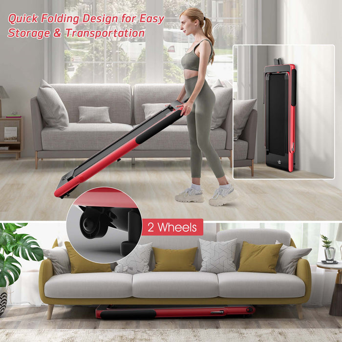 Tapis De Course Pliable 2 En 1superfit – Moteur 2,25 Cv – Double Ecran – Haut-parleur Bluetooth