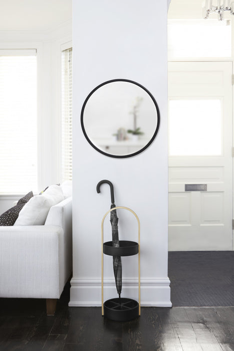 Miroir mural rond décoratif Hub de Umbra de 24 po x 24 po - noir