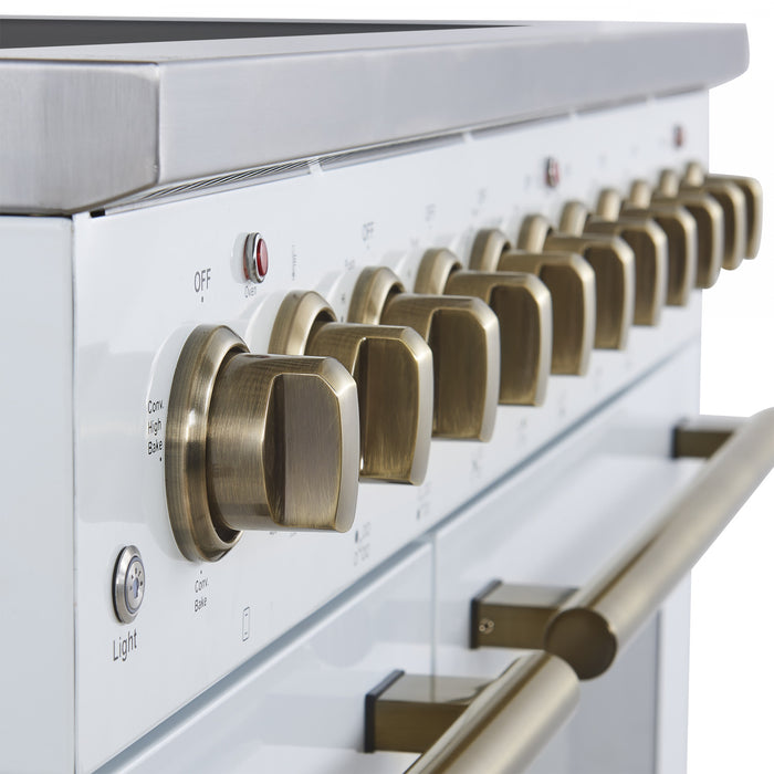 Cuisiniere electrique Paolo 48 pouces, blanche, 6,7 pi³ - FFSEL6011-48WHT
