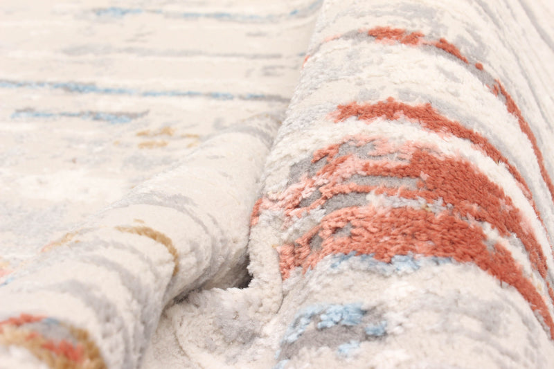 Tapis Contemporain/Moderne Juniper 5'0\" x 8'0\" en Ivoire