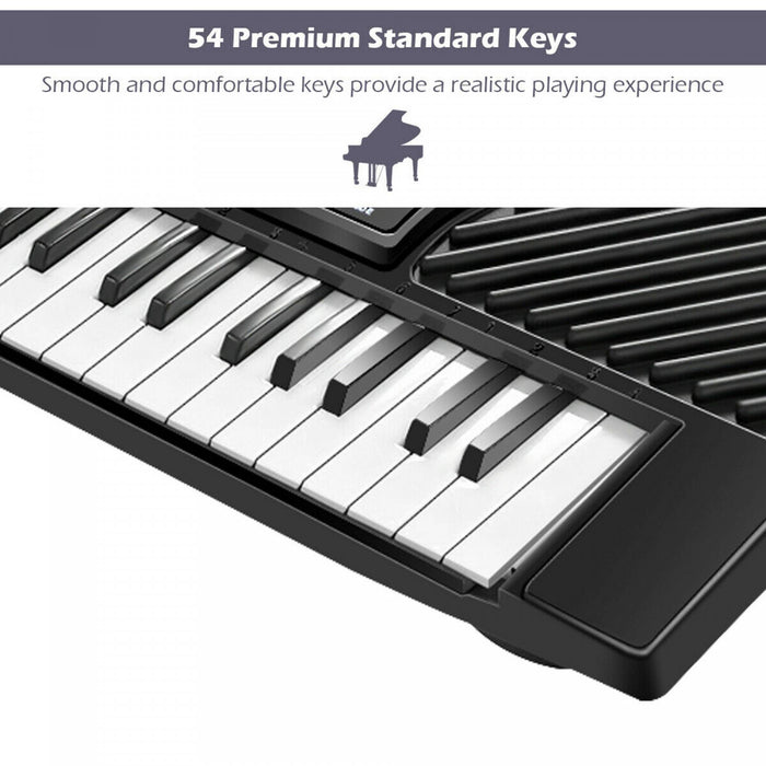 Costway Clavier Electronique 54 Touches, Piano Electrique pour Enfants avec Micro et Adaptateur