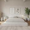 Kanso Low Platform Bed Set Queen Bed | Kanso Lit a Plateforme Basse avec Tete de Lit