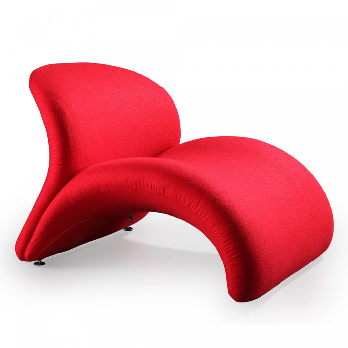 Fauteuil d’appoint moderne Rosebud 1 piece en fuchsia, rouge et jaune