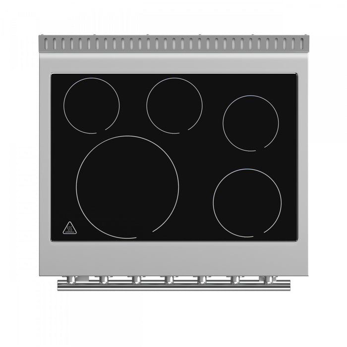 Cuisiniere electrique en acier inoxydable Paolo 30 po, 4,38 pi³ - FFSEL6011-30WHT