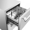 Forno Como 24-Inch Drawer Refrigerator, Stainless Steel, Outdoor/Indoor, 4.87 cu.ft. - FDROD1611-24S | Refrigerateur a tiroirs Como de 24 po, acier inoxydable, pour interieur/exterieur, 4,87 pi³ – FDROD1611-24S