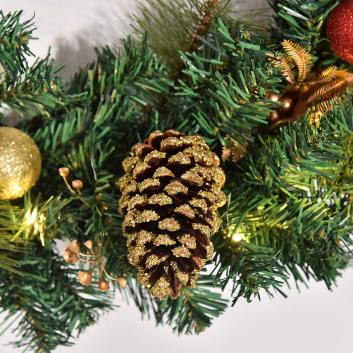 Homcom Guirlandes Floral De Noel