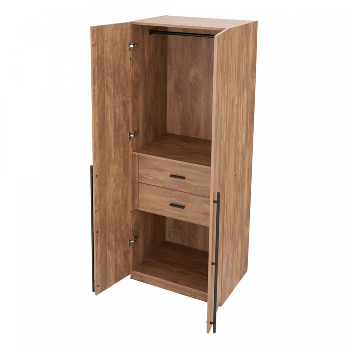 Armoire moderne Lee 32\" en brun dore - Ensemble de 3
