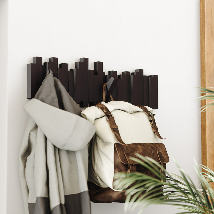 Portemanteau mural moderne Sticks de Umbra - espresso