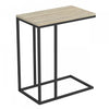 Table de bout en forme de C de 19 po avec armature en métal - taupe foncé
