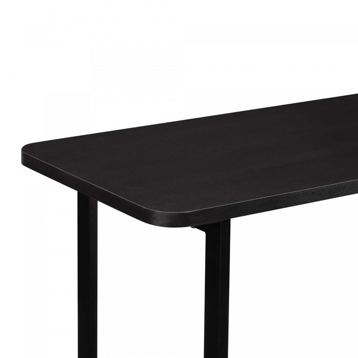 Console moderne contemporaine Celine 71\" en noir (2 etageres)