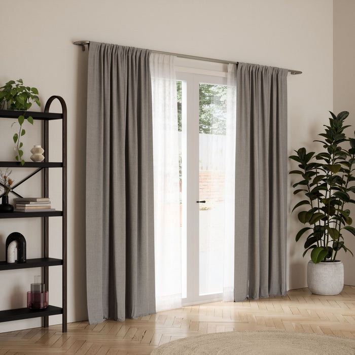  Tringle à rideaux coupe-lumière extensible double Twilight de Umbra nickel mat de 3/4 po - 30 po à 84 po