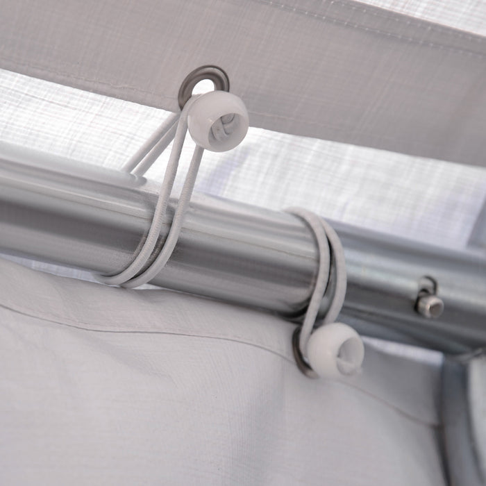 Tente De Fete Tube En Acier Galvanise 600x400x280cm Tente Reception Mariage Chapiteau Blanc 05