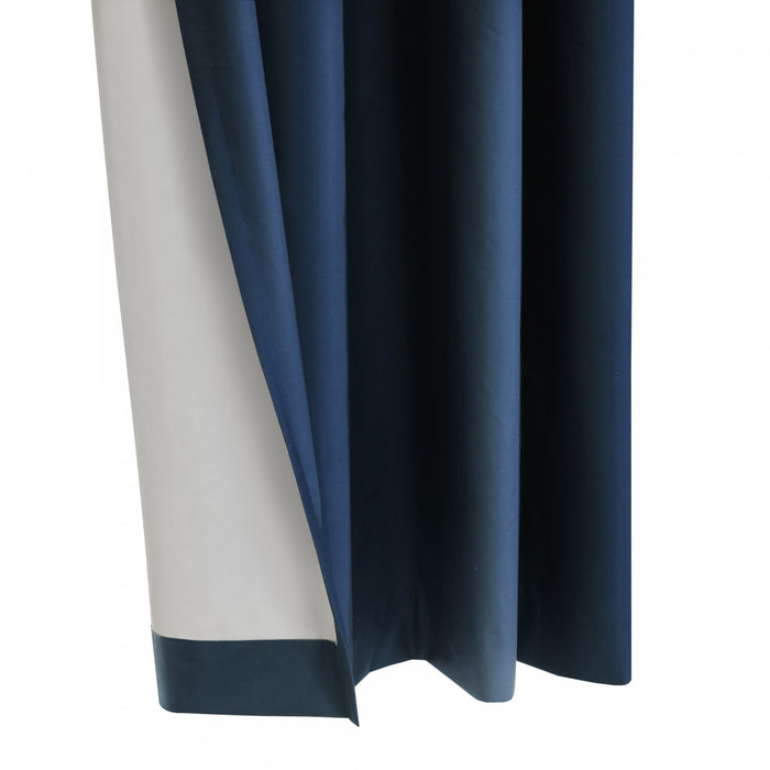 Panneau de rideau coupe-lumière à œillets Alpin bleu marine de Thermaplus - 52 x 84