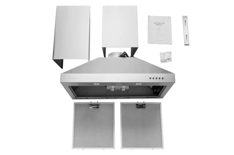 Hotte de cuisinière murale Hauslane de 30 po en acier inoxydable - WM-530SS-30B