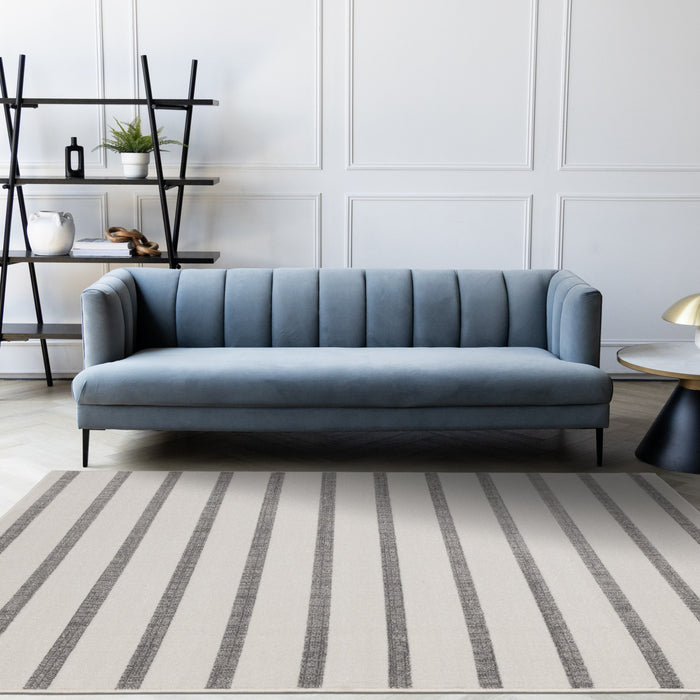 Tapis Covington Raye Gris Blanc, 6'7\" x 9'10\"