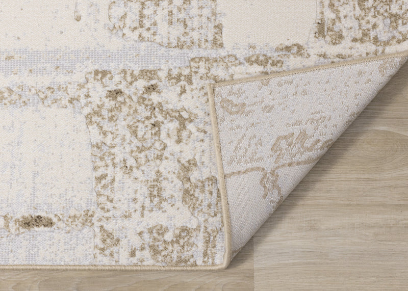 Carpette Isabelle crème à aspect vieilli - 7 pi 10 po x 10 pi 10 po