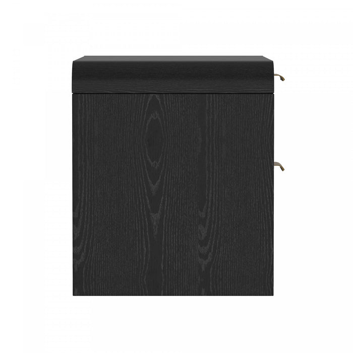 Table de nuit Grace Modern 28\" en noir et or
