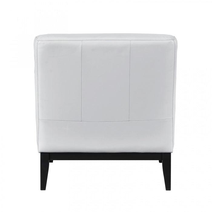 Fauteuil D'appoint Murdock En Cuir Argente