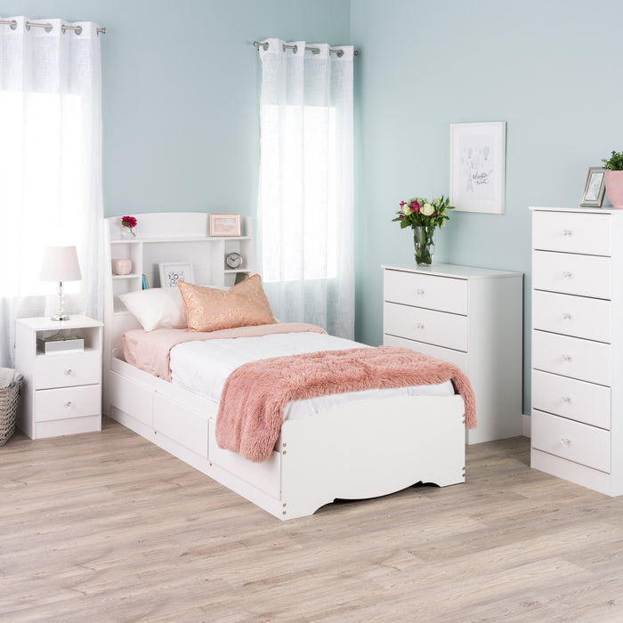 Commode Astrid à 4 tiroirs pour enfants - blanche