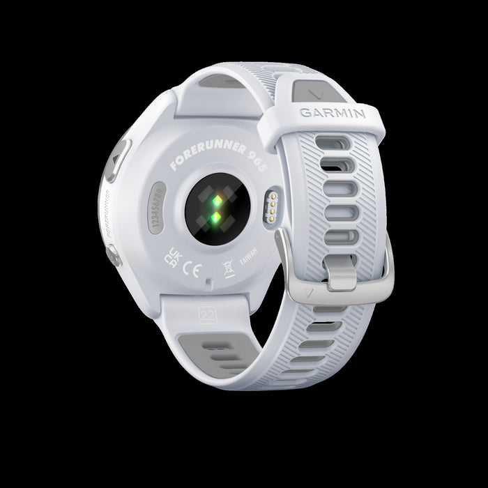 Garmin Forerunner® 965 Montre Gps Intelligente - Suivi De Fitness Avec Gps Multi-bande - Pierre Blanche