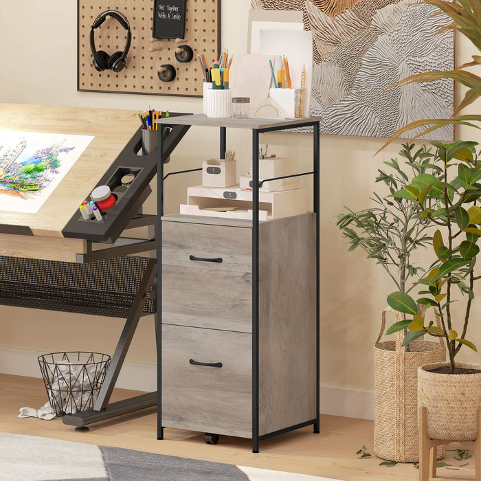 Vinsetto Classeur vertical avec tiroirs barres de suspension pour lettre A4
