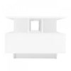 Lucas LED Coffee Table with Storage Drawers and Open Shelves,White | Lucas table basse LED – table basse avec tiroirs de rangement et etageres ouvertes, blanc