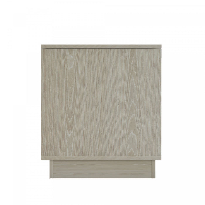 Table de nuit Horizon Modern 56 cm en chene blanchi (2 tiroirs)