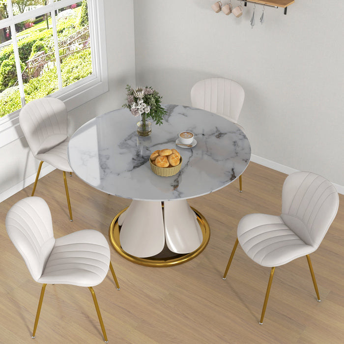 Ensemble de 4 chaises de salle a manger HOMCOM avec dossier rembourre