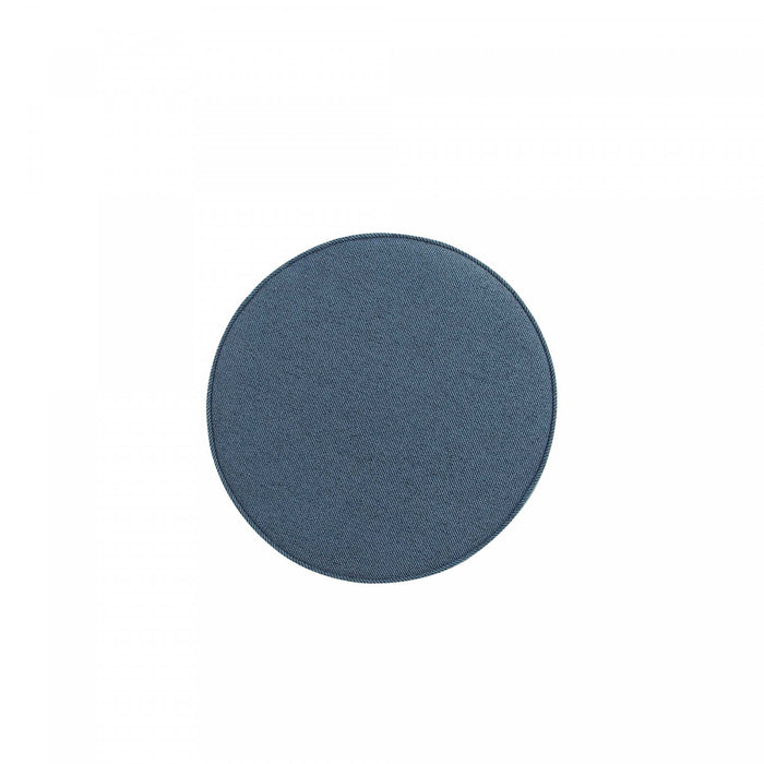Bailey Pouf d’Appoint Rembourre Style Mid-Century Moderne en Bleu