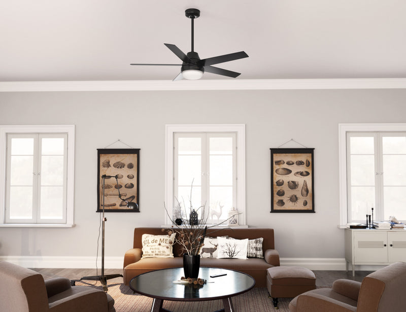 Ventilateur de plafond Aerodyne avec luminaire - Noir