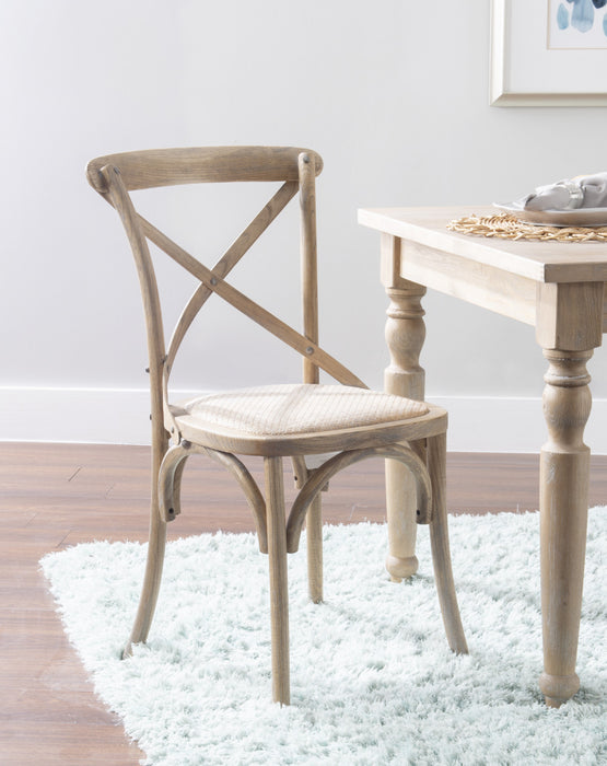 Chaise d’appoint de salle à manger Bentwood grise - ensemble de 2