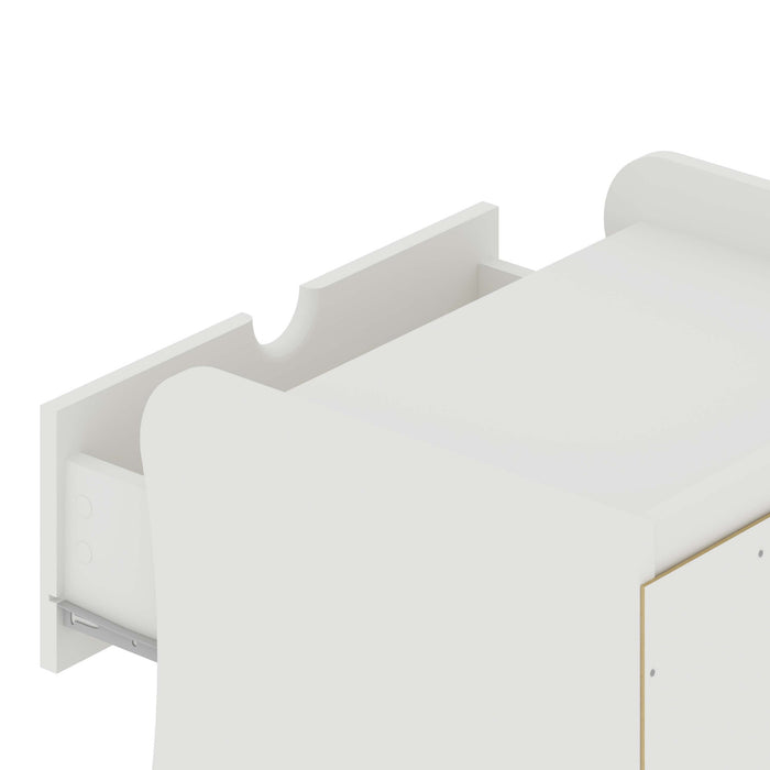 Ensemble de commode 3 pieces Coney style milieu du siecle en blanc