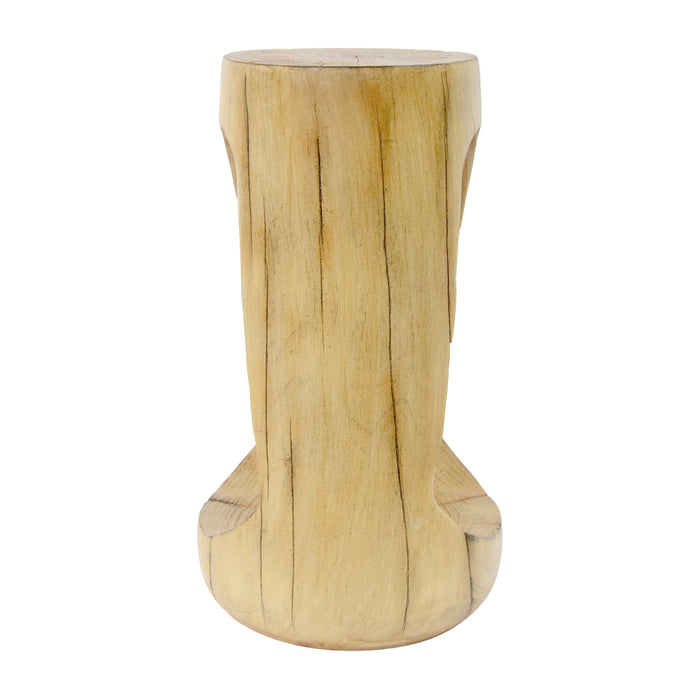 Table d'appoint style souche Brio 26,57 pouces MGO, table laterale interieure grain de bois unique, naturel