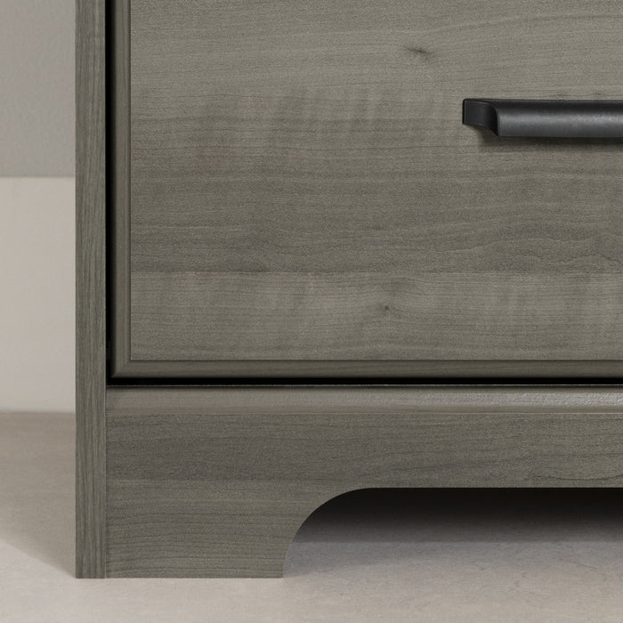 Versa Table De Chevet 2 Tiroirs - Erable Cendre