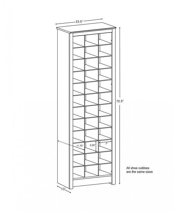 Support de rangement pour 36 paires de chaussures - blanc