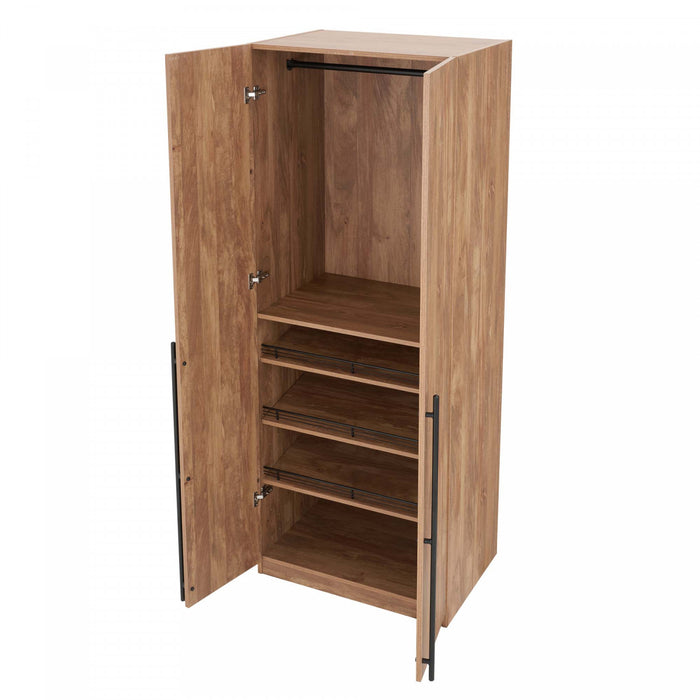 Armoire Lee Modern 32\" en brun dore - Lot de 2