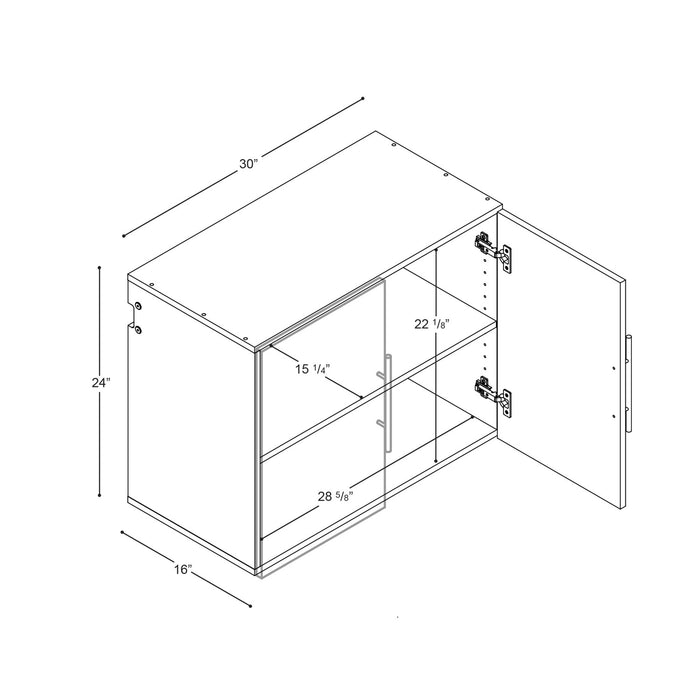Armoire supérieure de rangement HangUps de 30 po - noire