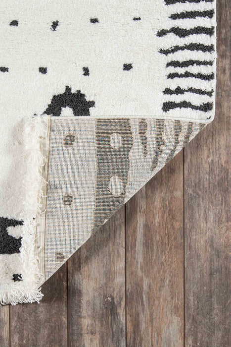 Tapis Contemporain Lyra 2'3\" x 7'6\" en Ivoire