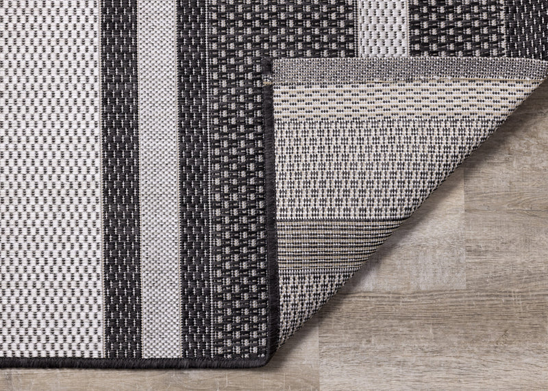 Carpette Jackson à rayures pour l’intérieur et l'extérieur - 5 pi 3 po x 7 pi 7 po