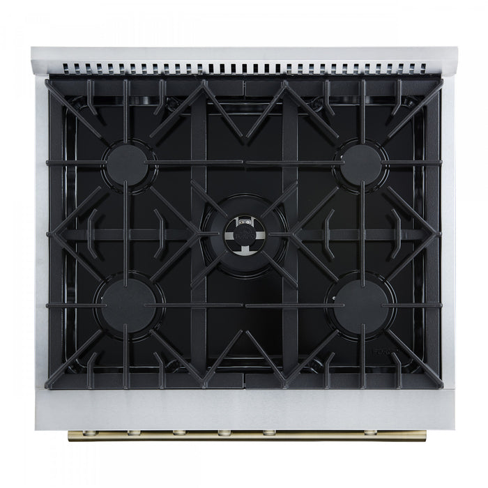 Cuisiniere a gaz Giovanni 30 pouces noire, 4,32 pi³ – FFSGS6274-30BLK