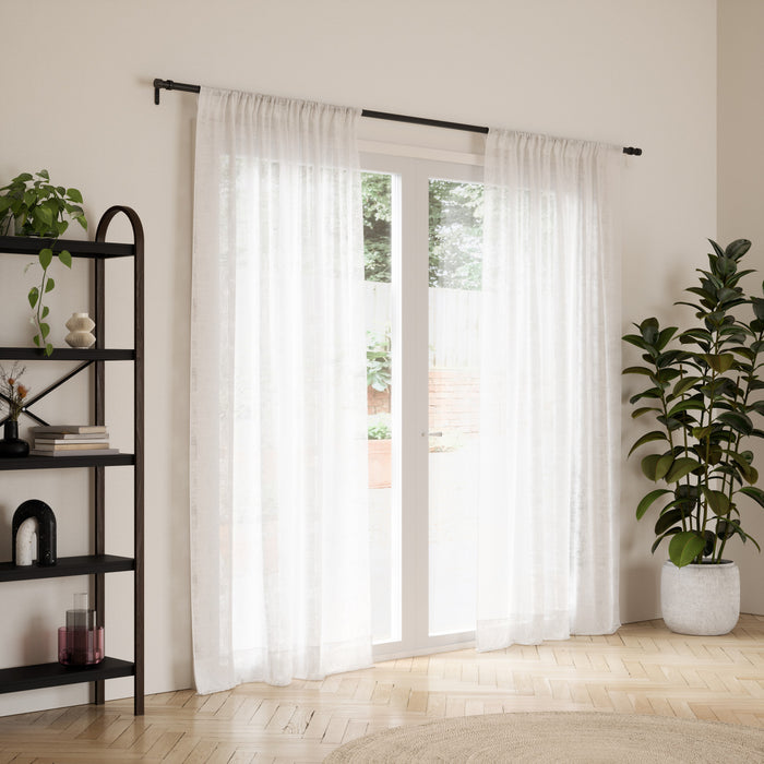  Tringle à rideaux extensible Cappa de Umbra noir mat de 1 po - 36 po à 66 po
