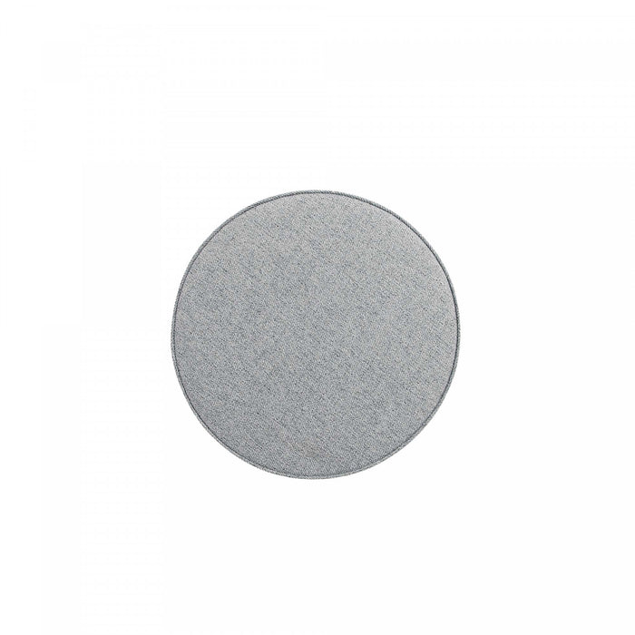 Pouf d’appoint capitonne Bailey style milieu du siecle en gris