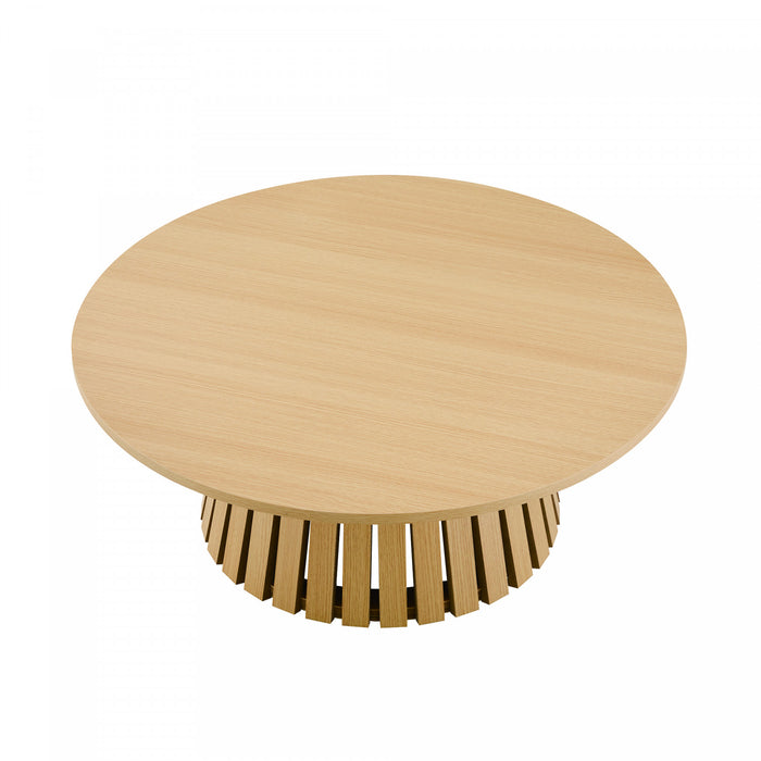 Ensemble de 2 tables Layla style scandinave moderne : table basse et table d’appoint en chene clair